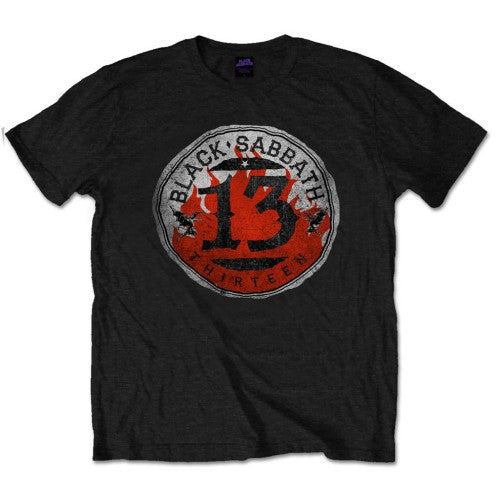 Black Sabbath T-Shirt 13 Flame Circle - Zhivago Gifts