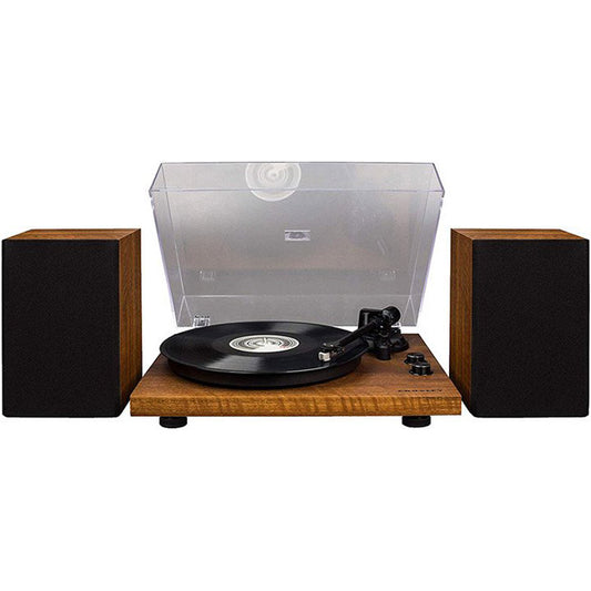 Crosley Turntable with Built-In Receiver And Stereo Speakers - Walnut