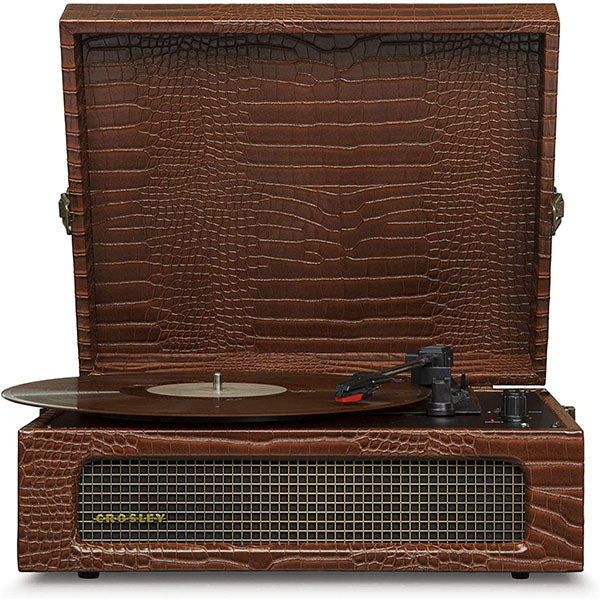 Crosley CR8017B-BR4 Voyager Portable Turntable - Brown Croc - Zhivago Gifts