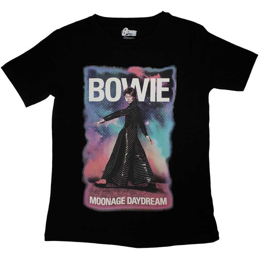 David Bowie Ladies T-Shirt Moonage 11 Fade - Zhivago Gifts