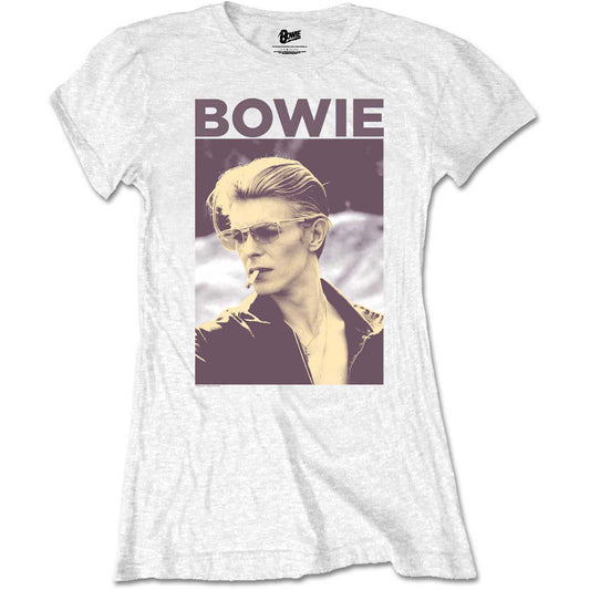 David Bowie Ladies T-Shirt Smoke - Zhivago Gifts