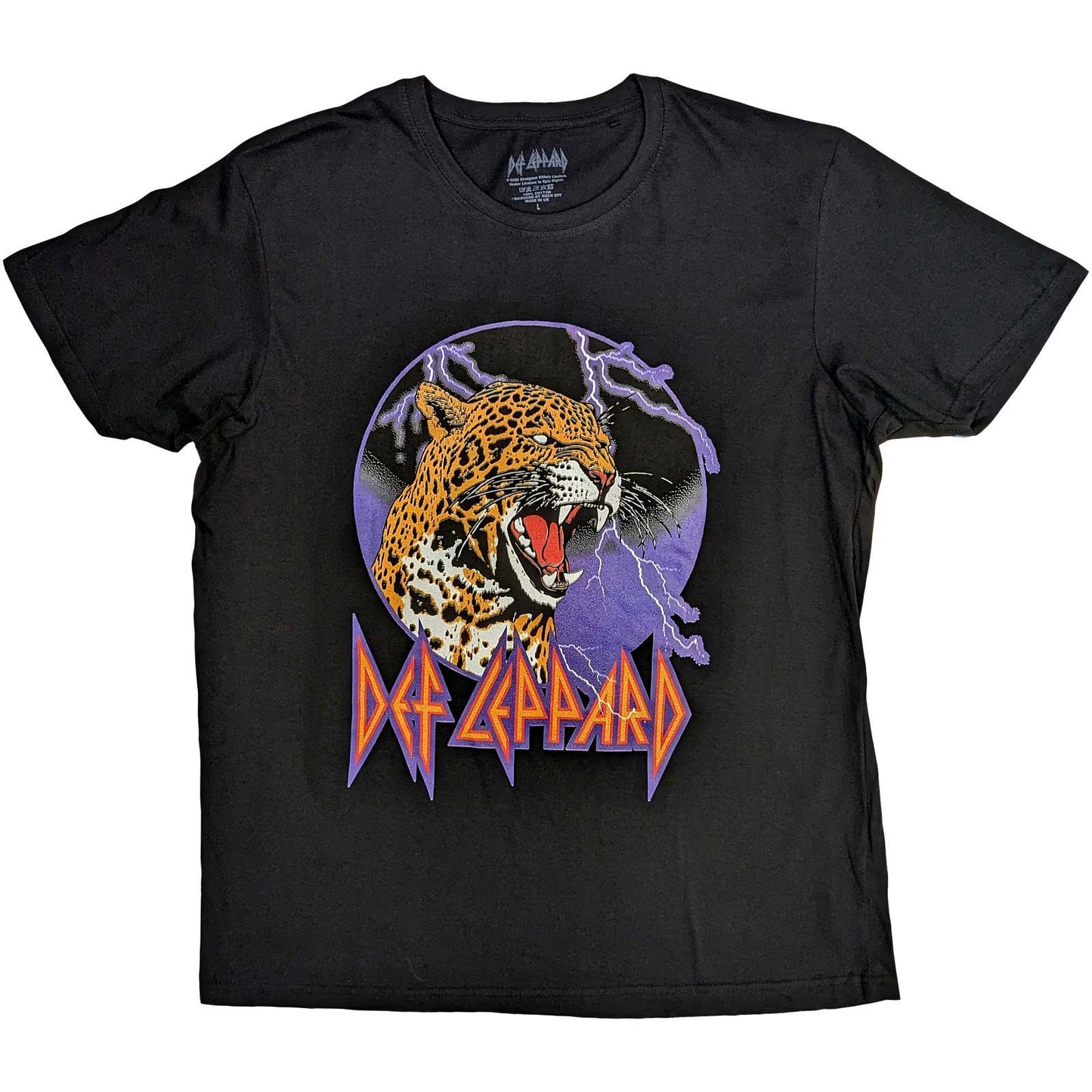 Def Leppard T-Shirt Lightning Leopard - Zhivago Gifts