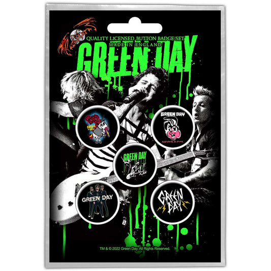 Green Day Button Badge Pack: Revolution - Zhivago Gifts