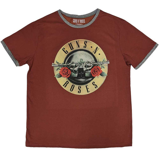 Guns N' Roses Ringer T-Shirt: Classic Logo - Zhivago Gifts