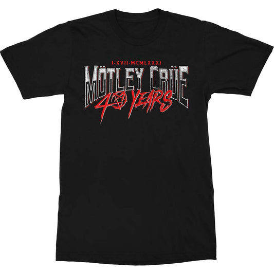 Motley Crue T-Shirt: 40 Years - Zhivago Gifts