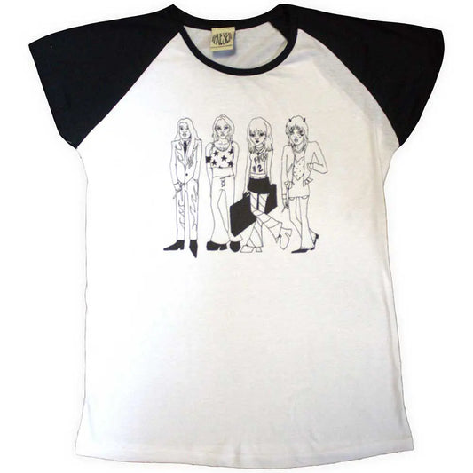 Maneskin Raglan T-Shirt: Mini Doodles (Back Print & Ex-Tour) - Zhivago Gifts