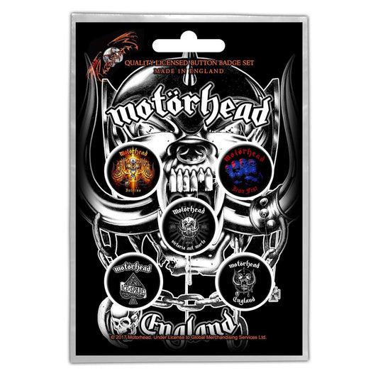 Motorhead Button Badge Pack: England - Zhivago Gifts