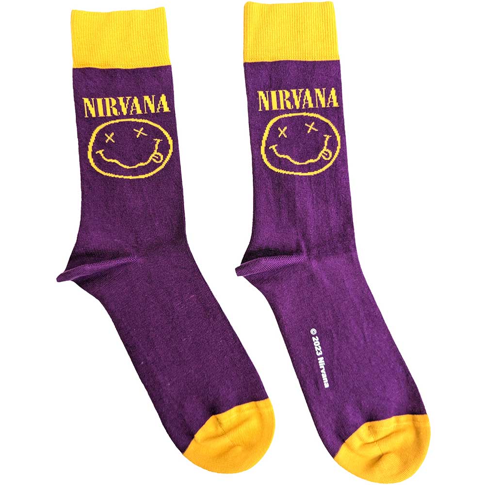 Nirvana Ankle Socks Yellow Happy Face - Zhivago Gifts