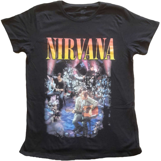 Nirvana Ladies T-Shirt Unplugged Photo - Zhivago Gifts