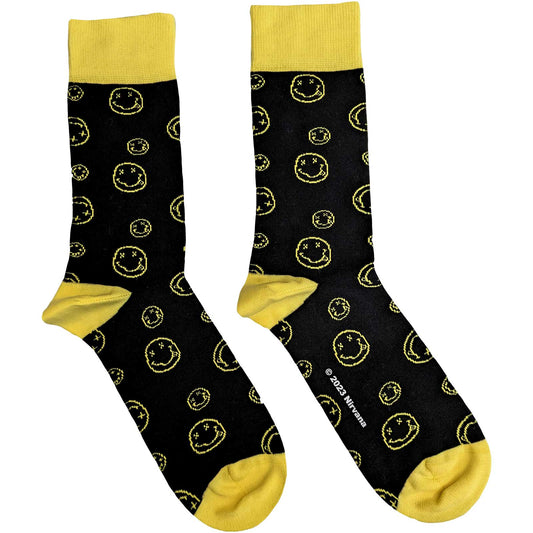 Nirvana Socks Outline Happy Faces - Zhivago Gifts