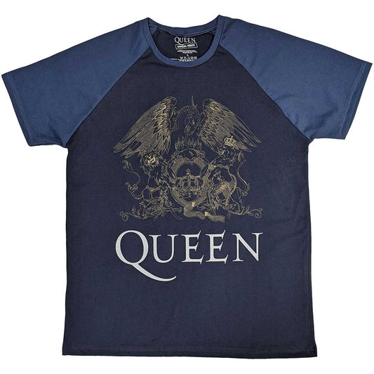 Queen Raglan T-Shirt: Crest - Zhivago Gifts