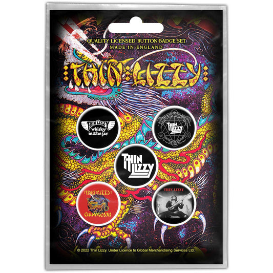 Thin Lizzy Button Badge Pack: Chinatown - Zhivago Gifts
