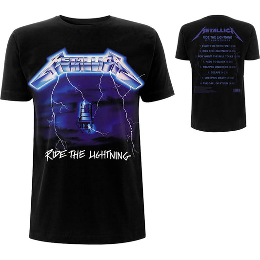 Metallica T-Shirt: Ride The Lightning Tracks - Zhivago Gifts